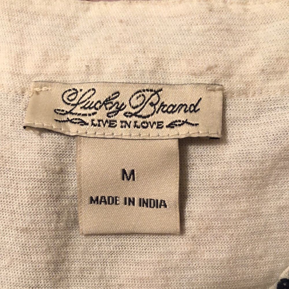 Lucky Brand M Embroidered VNeck Sleeveless Knit Top with Tassel Details - Picture 8 of 11